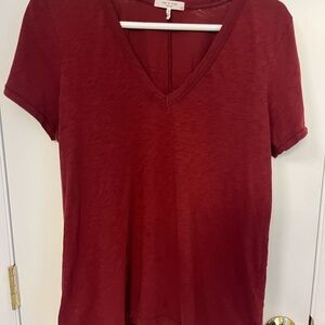 Rag & Bone Fitted Red Short Sleeve Tee
